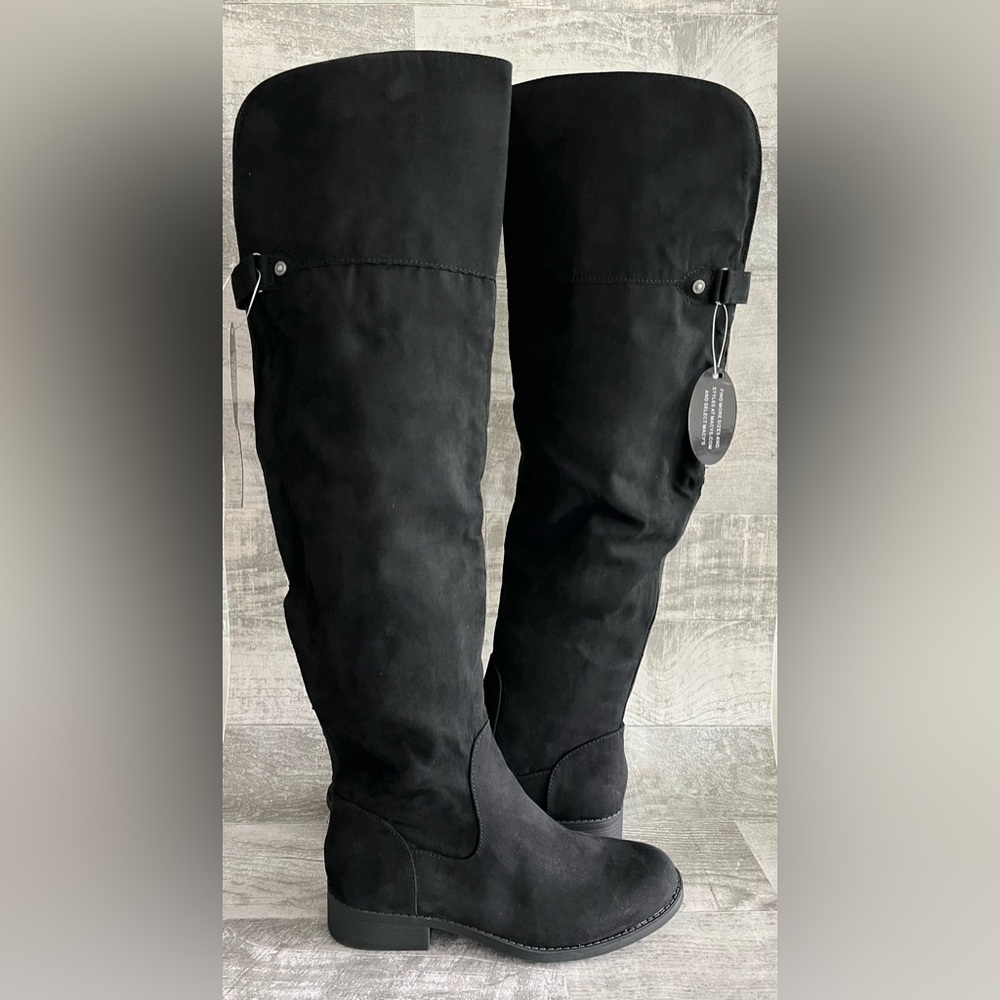 Sun + Stone Black Over-the-Knee Boots